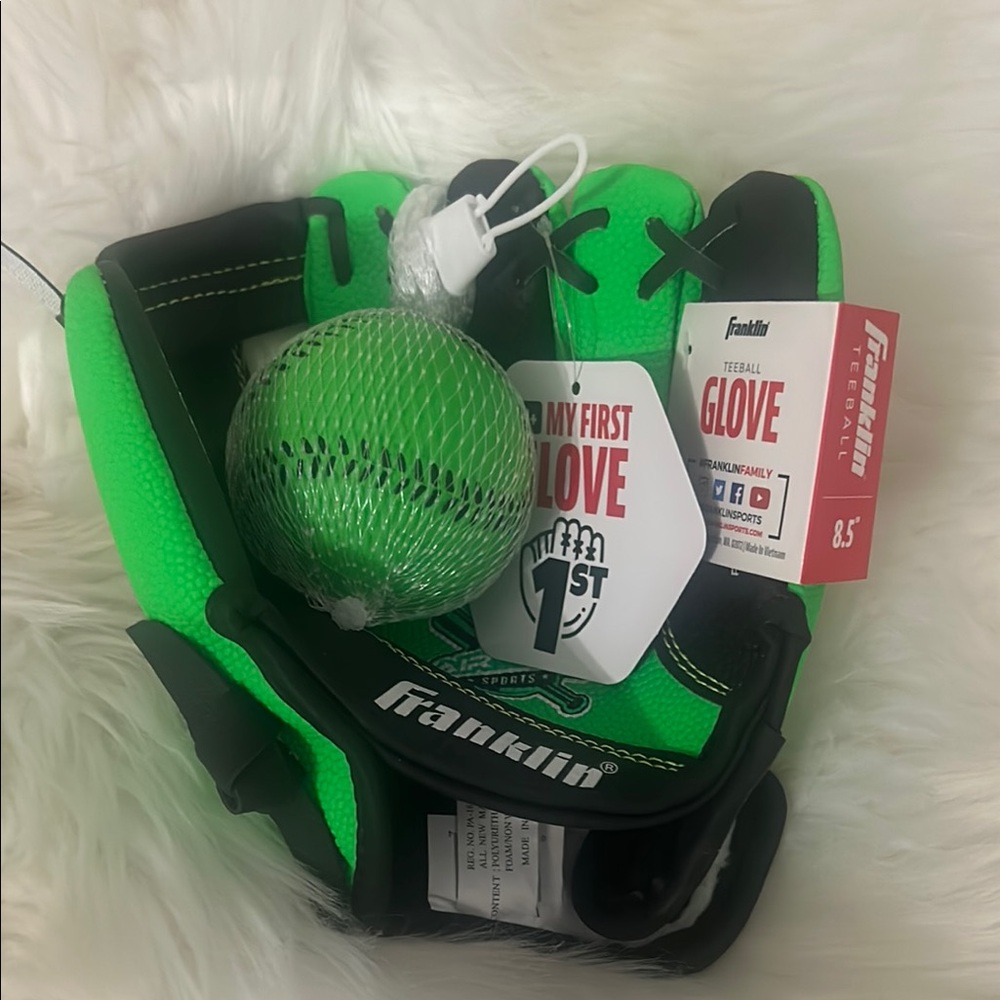 Franklin Green Baseball Glove Set